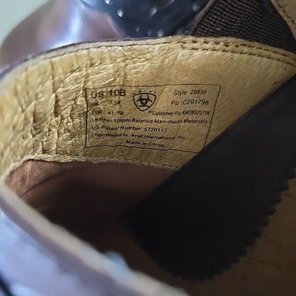 Ariat Shoes Womens Size 10B Leather Slip On Comfort Clog Floral 20838 - Picture 11 of 11